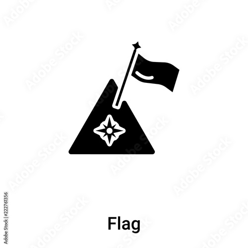 Flag icon vector isolated on white background, logo concept of Flag sign on transparent background, black filled symbol
