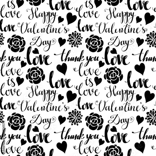 Valentines day seamless pattern photo