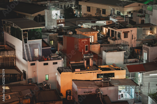 The roofs and buildings of Ho Chi Minh city old district © evgenydrablenkov