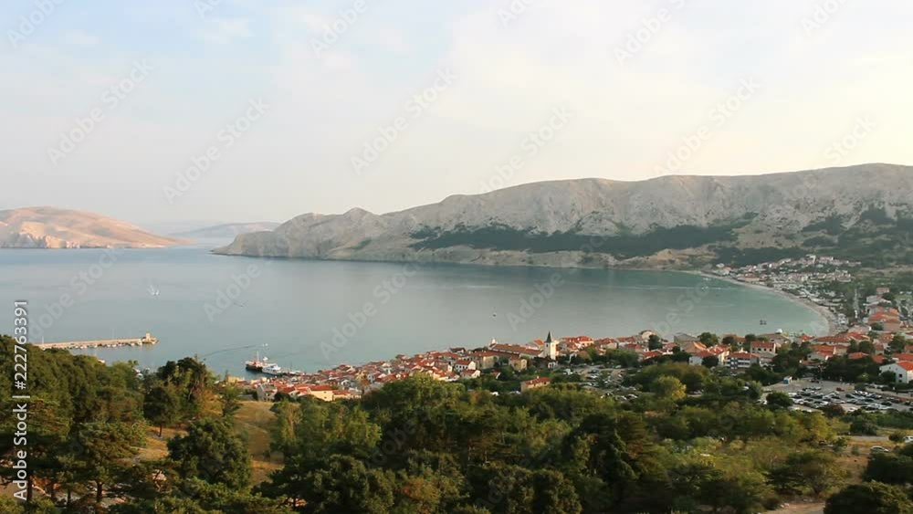 Time lapse small village Baska, Croatia Time lapse small village Baska, Croatia