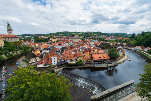Top view of Cesky Krumlov, Czech