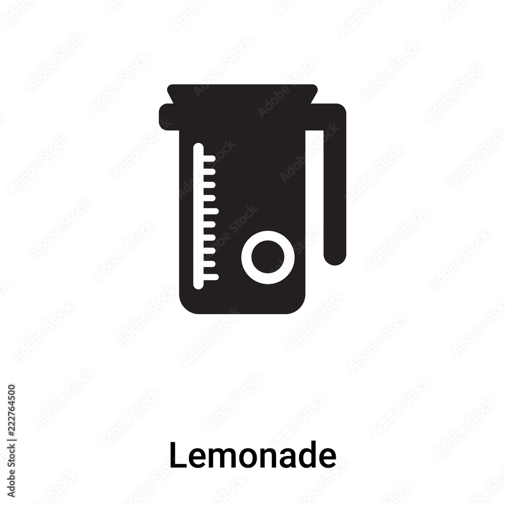 Lemonade icon vector isolated on white background, logo concept of Lemonade sign on transparent background, black filled symbol Lemonade icon vector isolated on white background, logo concept of Lemonade sign on transparent background, black filled symbol
