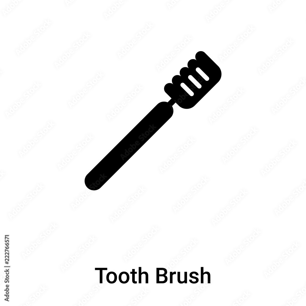Tooth Brush icon vector isolated on white background, logo concept of Tooth Brush sign on transparent background, black filled symbol Tooth Brush icon vector isolated on white background, logo concept of Tooth Brush sign on transparent background, black filled symbol