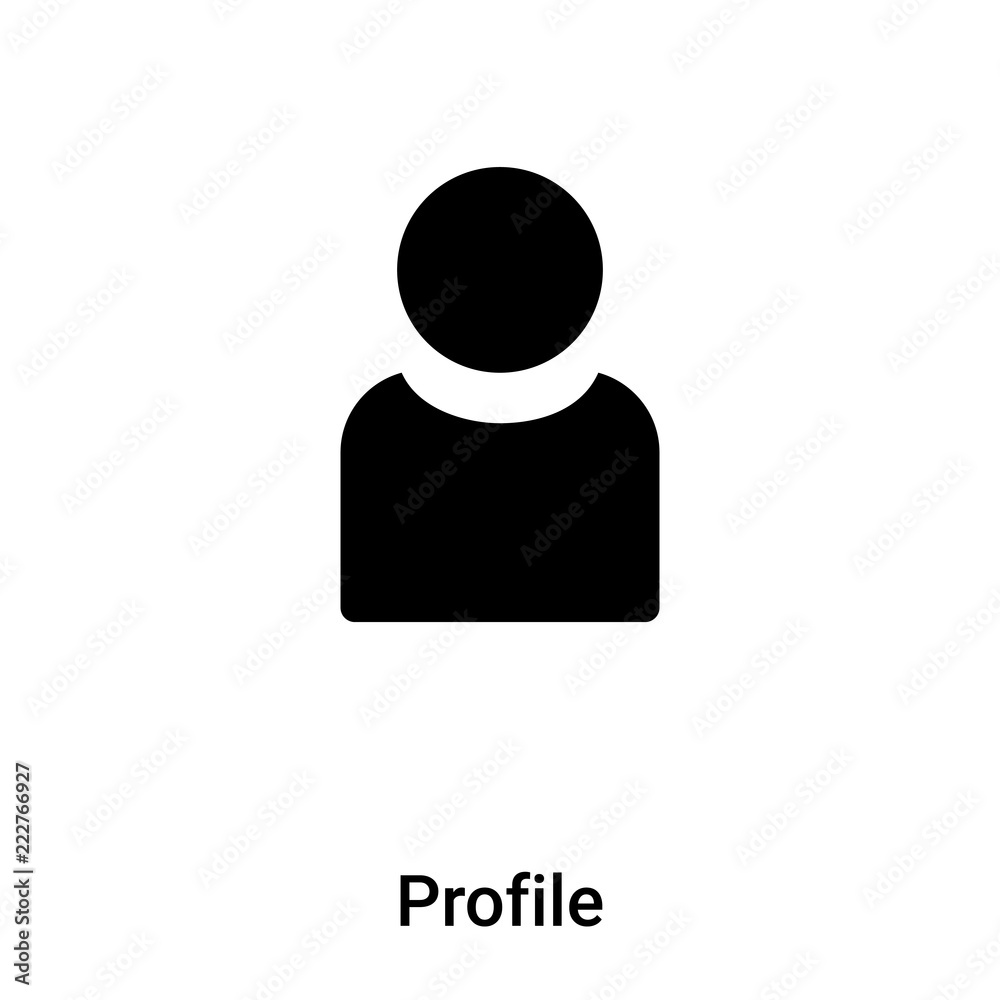 Profile icon vector isolated on white background, logo concept of Profile sign on transparent background, black filled symbol Profile icon vector isolated on white background, logo concept of Profile sign on transparent background, black filled symbol