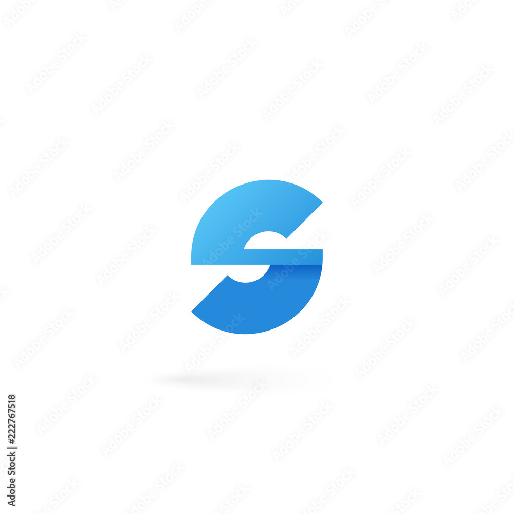 Letter S logo on white alphabet background Letter S logo on white alphabet background