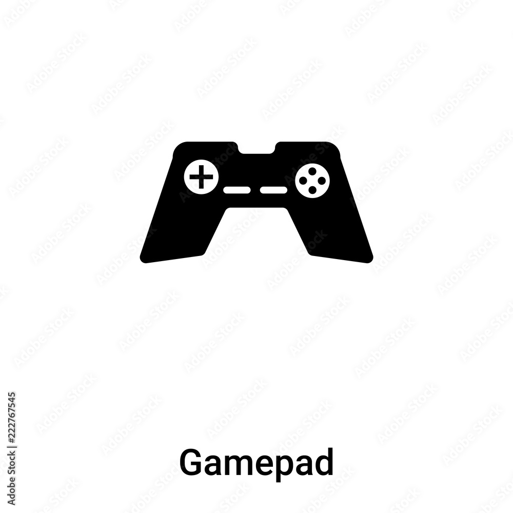 Gamepad icon vector isolated on white background, logo concept of Gamepad sign on transparent background, black filled symbol