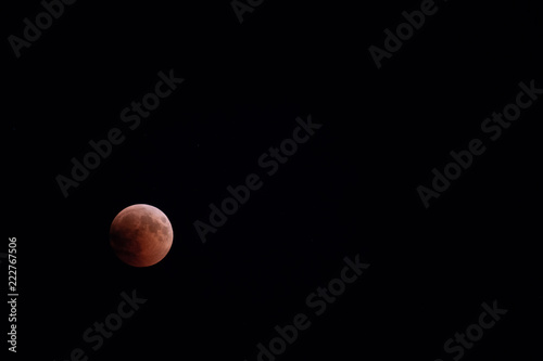 Blood moon during lunar eclipse, blood moon
