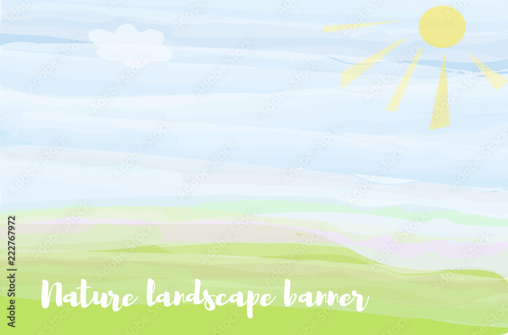 Landscape nature banner - vector illlustration