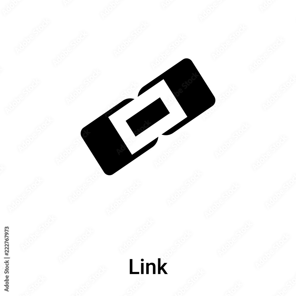 Link icon vector isolated on white background, logo concept of Link sign on transparent background, black filled symbol Link icon vector isolated on white background, logo concept of Link sign on transparent background, black filled symbol