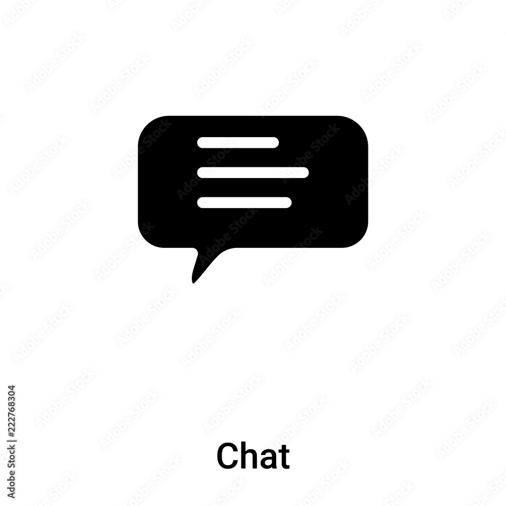 Chat icon vector isolated on white background, logo concept of Chat sign on transparent background, black filled symbol Chat icon vector isolated on white background, logo concept of Chat sign on transparent background, black filled symbol