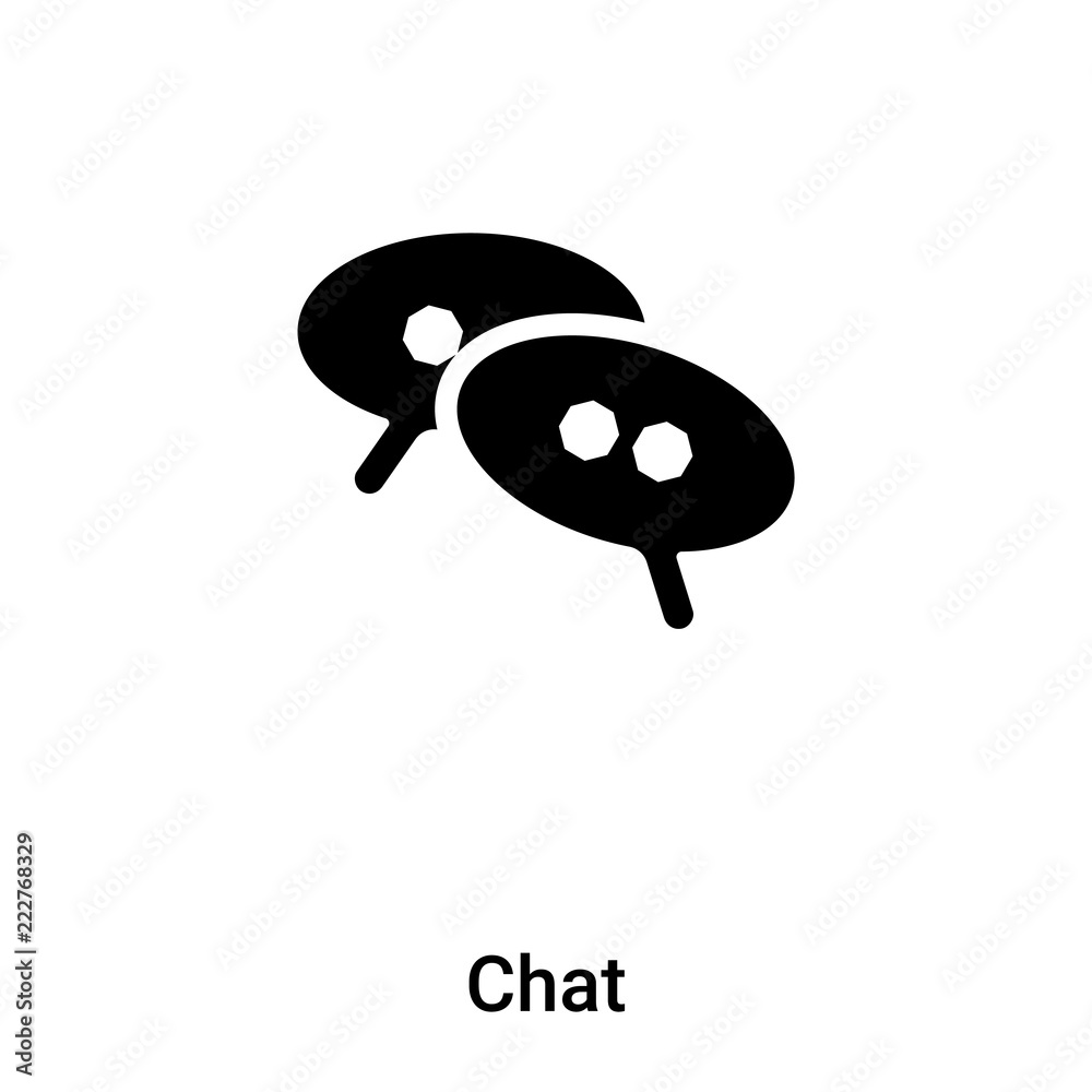 Obraz premium Chat icon vector isolated on white background, logo concept of Chat sign on transparent background, black filled symbol