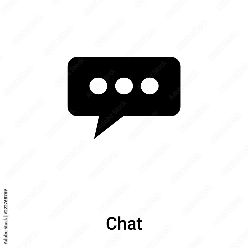 Chat icon vector isolated on white background, logo concept of Chat sign on transparent background, black filled symbol Chat icon vector isolated on white background, logo concept of Chat sign on transparent background, black filled symbol