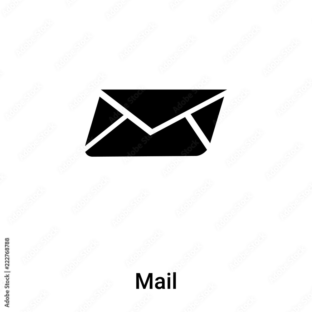 Mail icon vector isolated on white background, logo concept of Mail sign on transparent background, black filled symbol Mail icon vector isolated on white background, logo concept of Mail sign on transparent background, black filled symbol