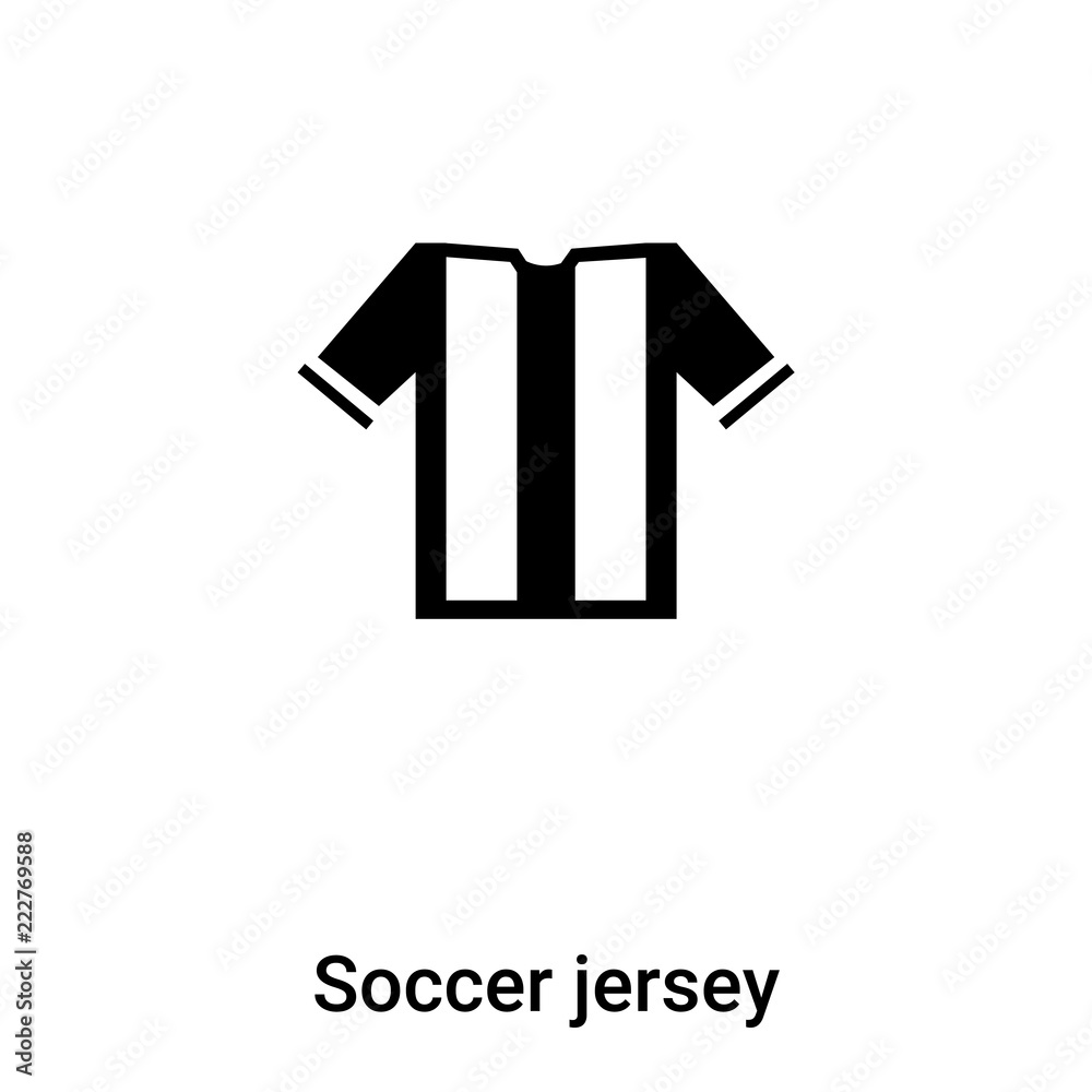 Soccer jersey icon vector isolated on white background, logo concept of