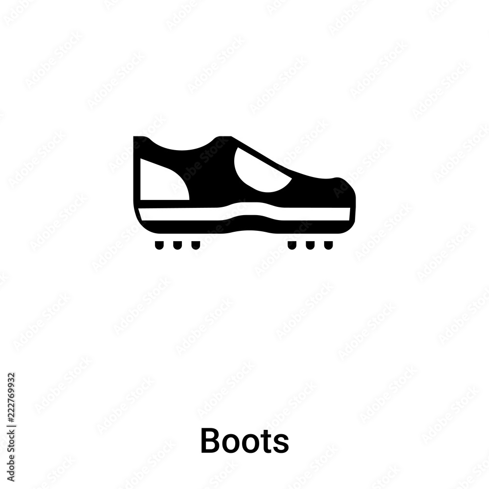 Boots icon vector isolated on white background, logo concept of Boots sign on transparent background, black filled symbol Boots icon vector isolated on white background, logo concept of Boots sign on transparent background, black filled symbol