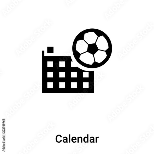 Calendar icon vector isolated on white background, logo concept of Calendar sign on transparent background, black filled symbol