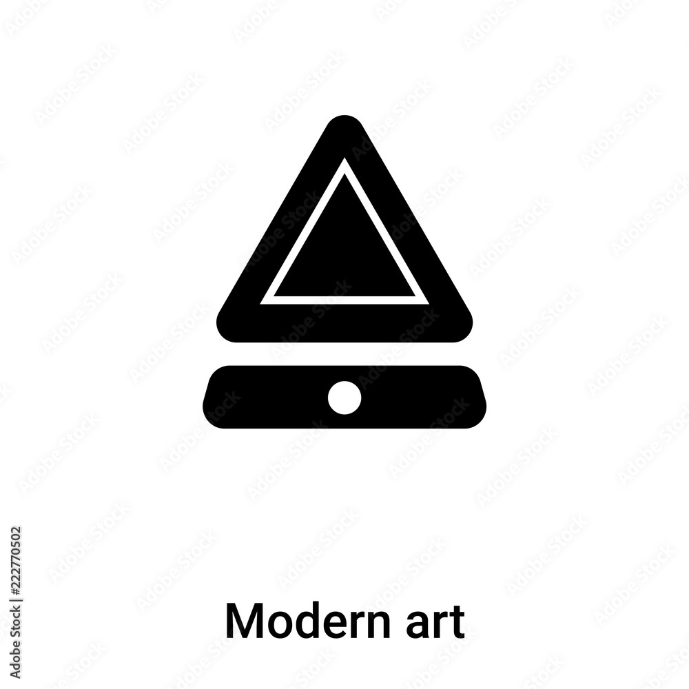 Modern art icon vector isolated on white background, logo concept of Modern art sign on transparent background, black filled symbol Modern art icon vector isolated on white background, logo concept of Modern art sign on transparent background, black filled symbol