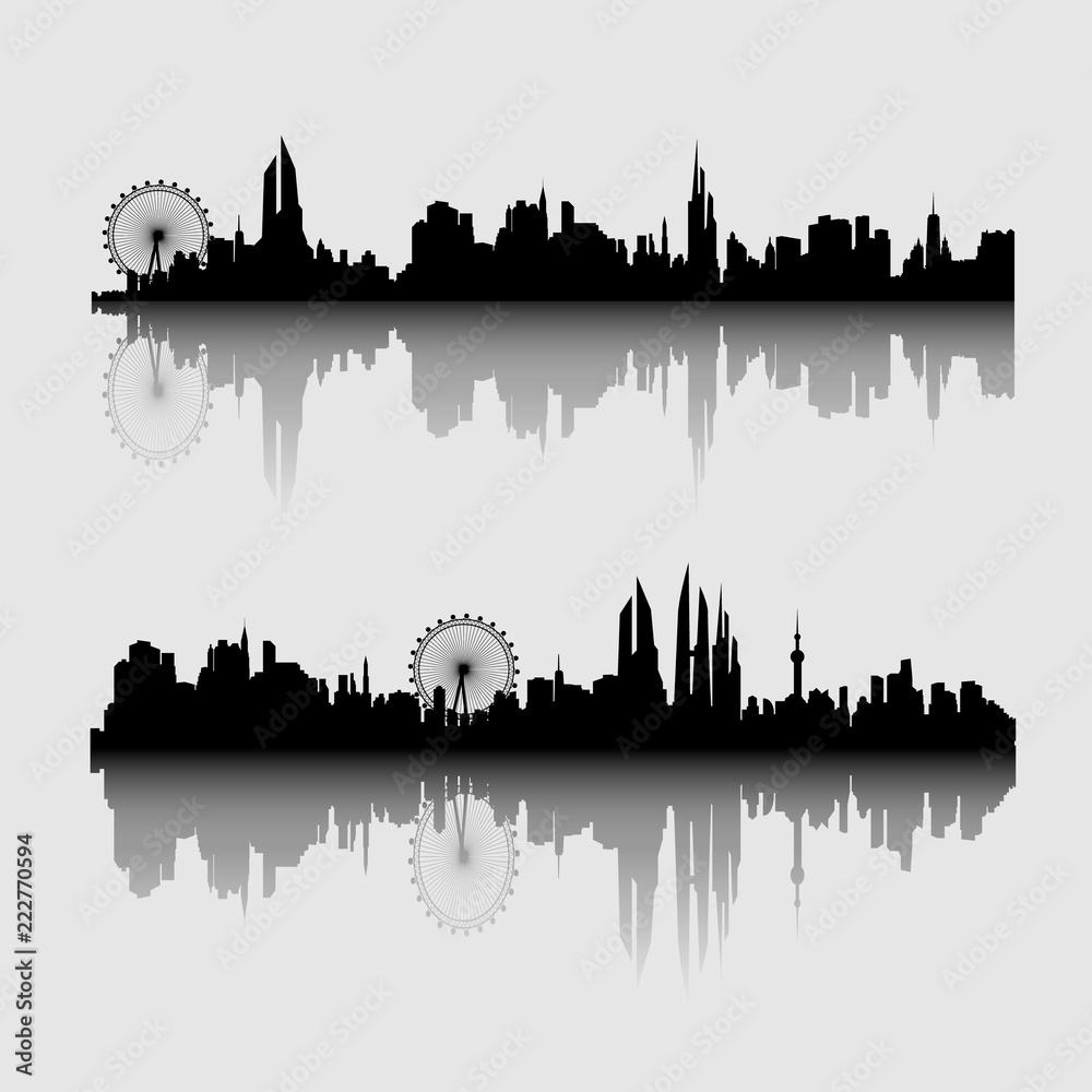 Vector illustration - The silhouette Vector illustration - The silhouette