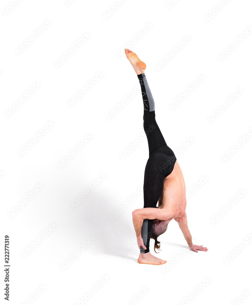 Download Serene Yoga Pose in Colorful Clothing PNG Online - Creative Fabrica
