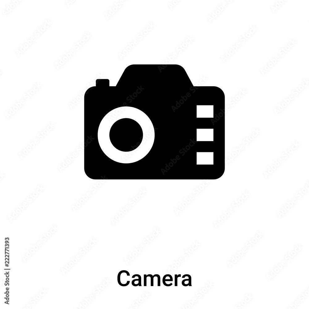 Camera icon vector isolated on white background, logo concept of Camera sign on transparent background, black filled symbol Camera icon vector isolated on white background, logo concept of Camera sign on transparent background, black filled symbol