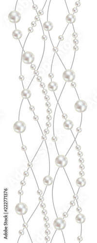 Pearl. Vertical pattern. Interlacing. Decoration. Jewel.