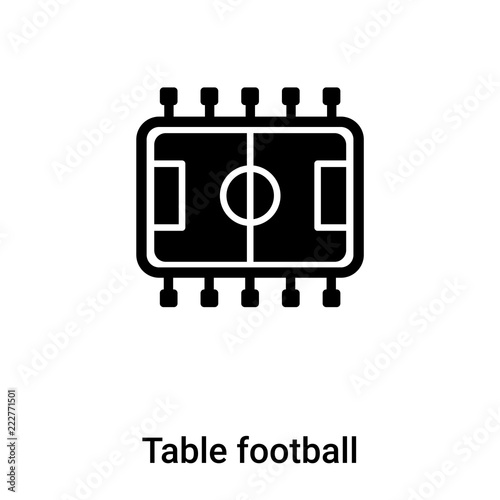 Table football icon vector isolated on white background, logo concept of Table football sign on transparent background, black filled symbol