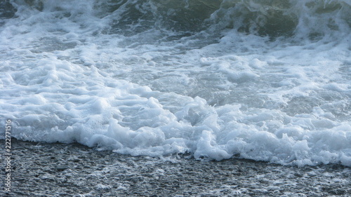 Sea wave. The shore of the sea.