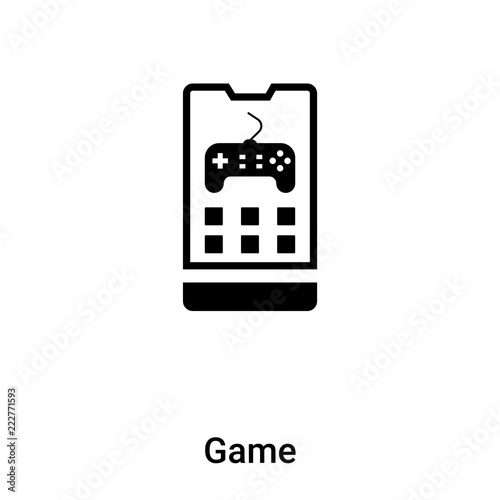 Game icon vector isolated on white background, logo concept of Game sign on transparent background, black filled symbol