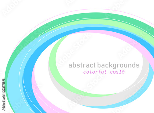 Colorful curved scene on a white vector abstract wallpaper backgrounds