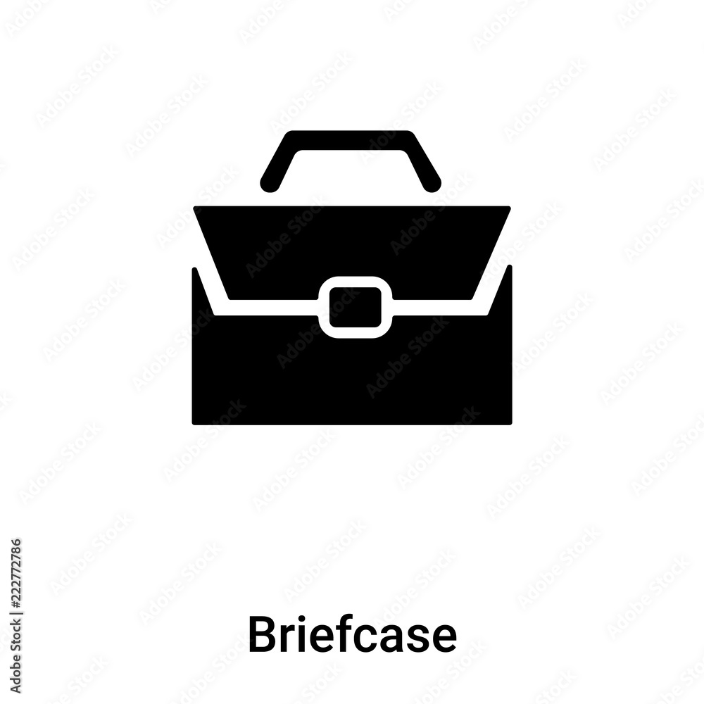 Briefcase icon vector isolated on white background, logo concept of Briefcase sign on transparent background, black filled symbol Briefcase icon vector isolated on white background, logo concept of Briefcase sign on transparent background, black filled symbol