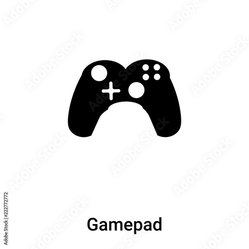 Gamepad icon vector isolated on white background, logo concept of Gamepad sign on transparent background, black filled symbol