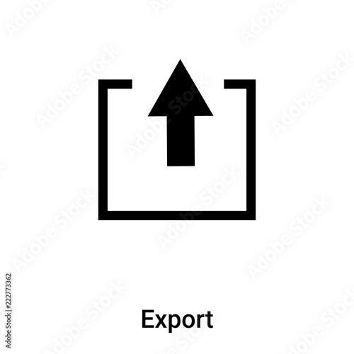 Export icon vector isolated on white background, logo concept of Export sign on transparent background, black filled symbol