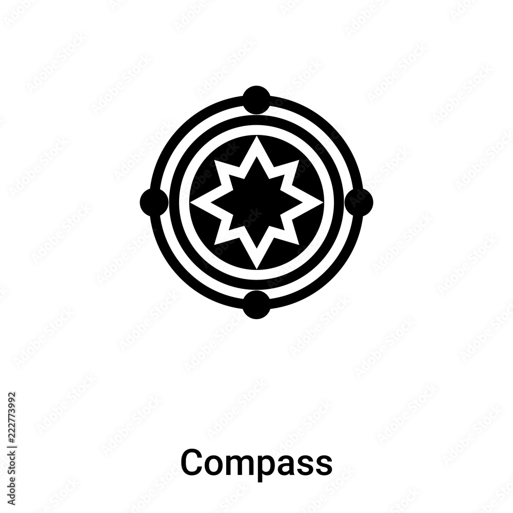 Compass Symbol icon vector isolated on white background, logo concept of Compass Symbol sign on transparent background, black filled symbol Compass Symbol icon vector isolated on white background, logo concept of Compass Symbol sign on transparent background, black filled symbol