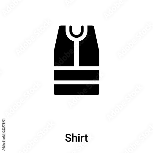 Shirt icon vector isolated on white background, logo concept of Shirt sign on transparent background, black filled symbol