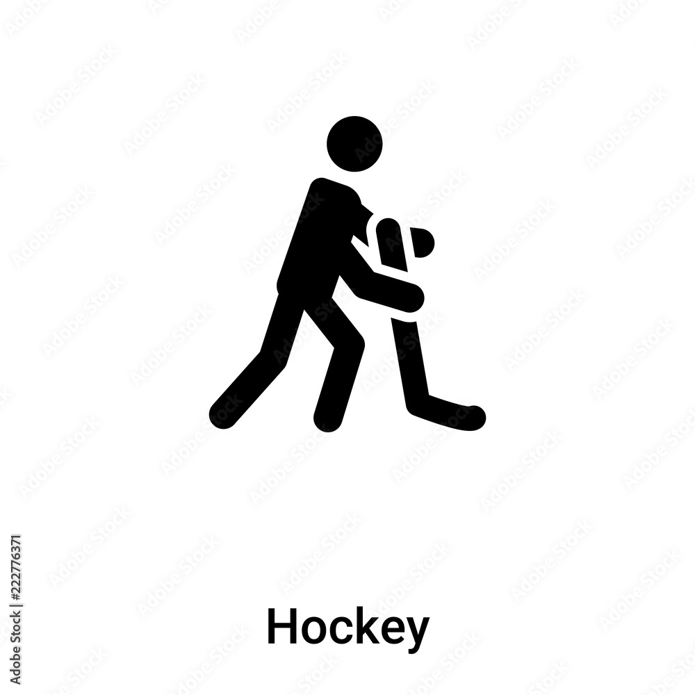 Hockey icon vector isolated on white background, logo concept of Hockey sign on transparent background, black filled symbol Hockey icon vector isolated on white background, logo concept of Hockey sign on transparent background, black filled symbol
