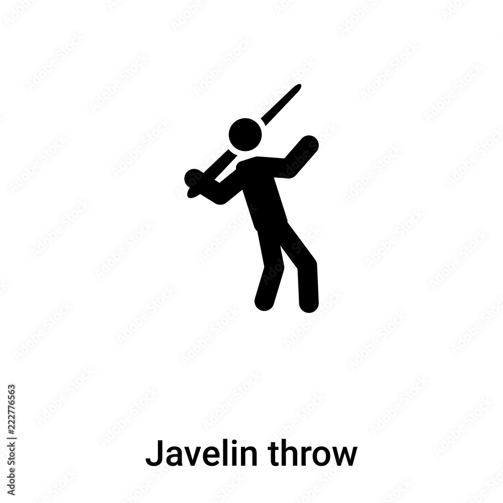 Javelin throw icon vector isolated on white background, logo concept of Javelin throw sign on