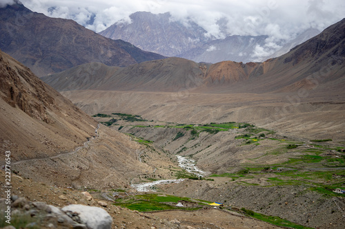 Khardung La Pass Highest road of The World in Summer Leh, Ladakh, Jammu and Kashmir, India