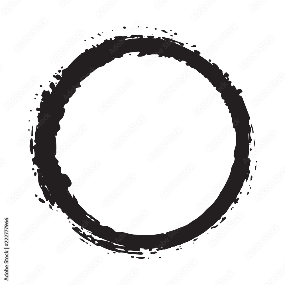 Round Frame, grunge textured hand drawn element, vector illustration isolated on white background Round Frame, grunge textured hand drawn element, vector illustration isolated on white background