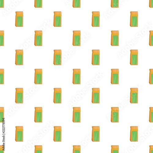 Craft paper tea pack pattern. Cartoon illustration of craft paper tea pack vector pattern for web