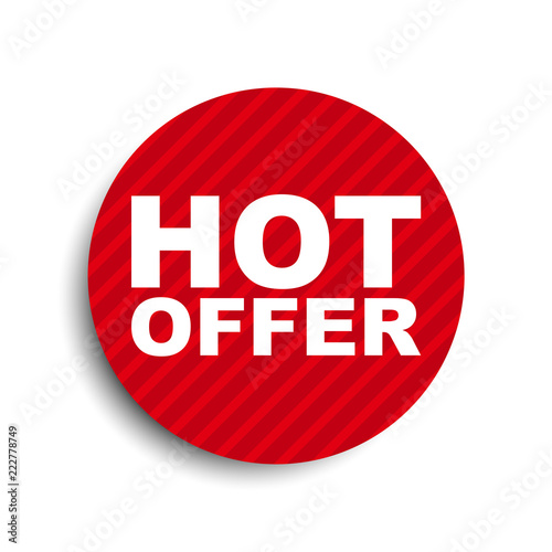 red circle banner element hot offer