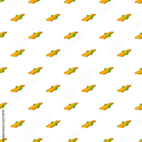 Seesaw pattern. Cartoon illustration of seesaw vector pattern for web