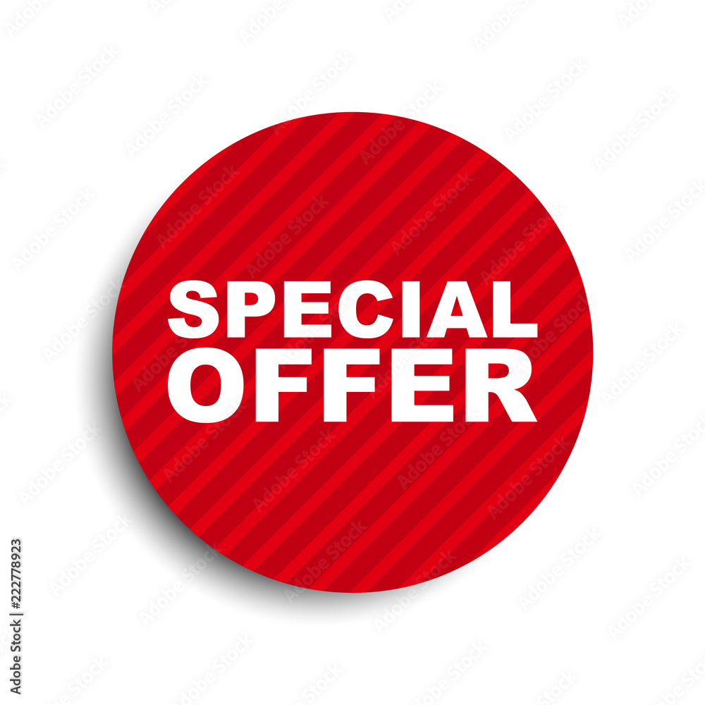 red circle banner element special offer red circle banner element special offer