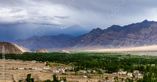 View from Thikse Monastery in Summer Leh, Ladakh, Jammu and Kashmir, India