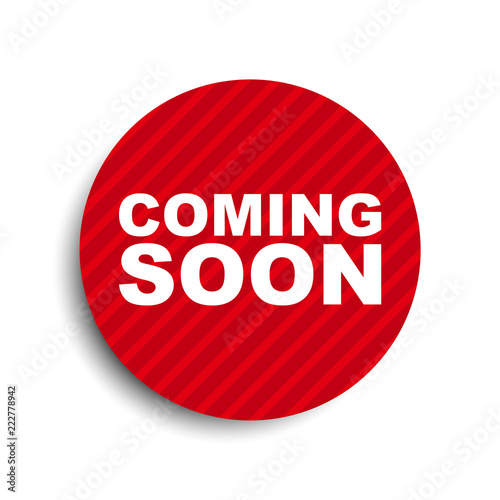 red circle banner element coming soon