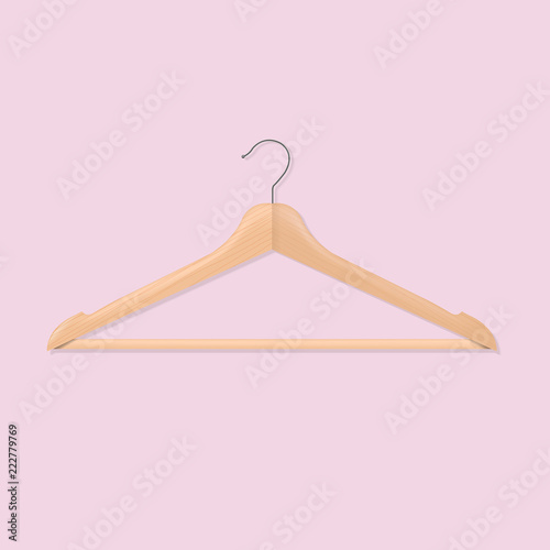 Wooden Hanger Pink Background-