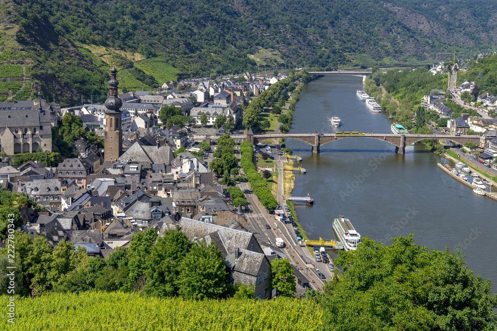 Cochem, Germany, 2018 JUNE 26: Cochem town at the Moselle river