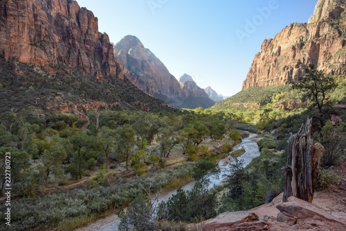 Zion Valley and the Virgin River Scenic View © Jonathan