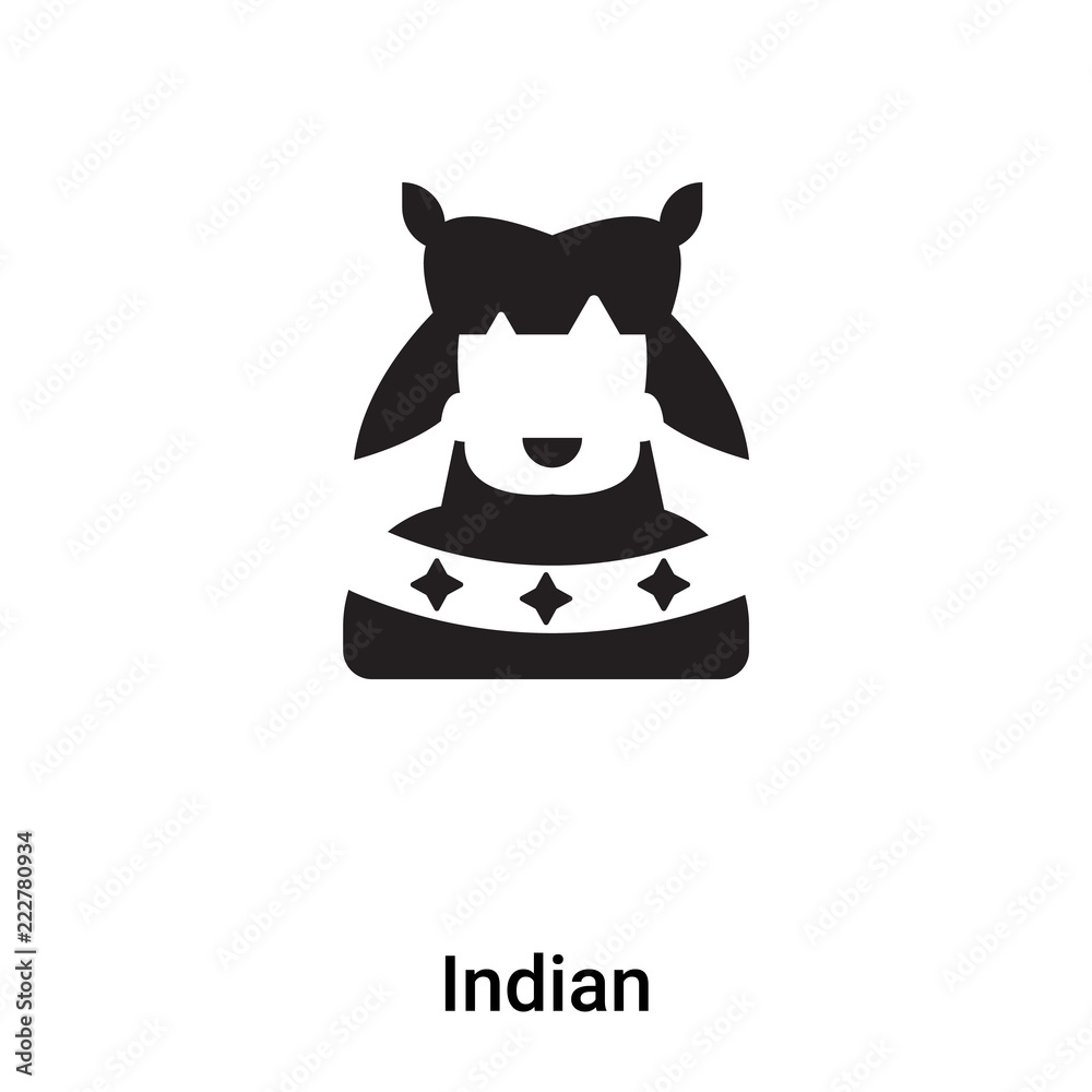Indian icon vector isolated on white background, logo concept of Indian sign on transparent background, black filled symbol Indian icon vector isolated on white background, logo concept of Indian sign on transparent background, black filled symbol