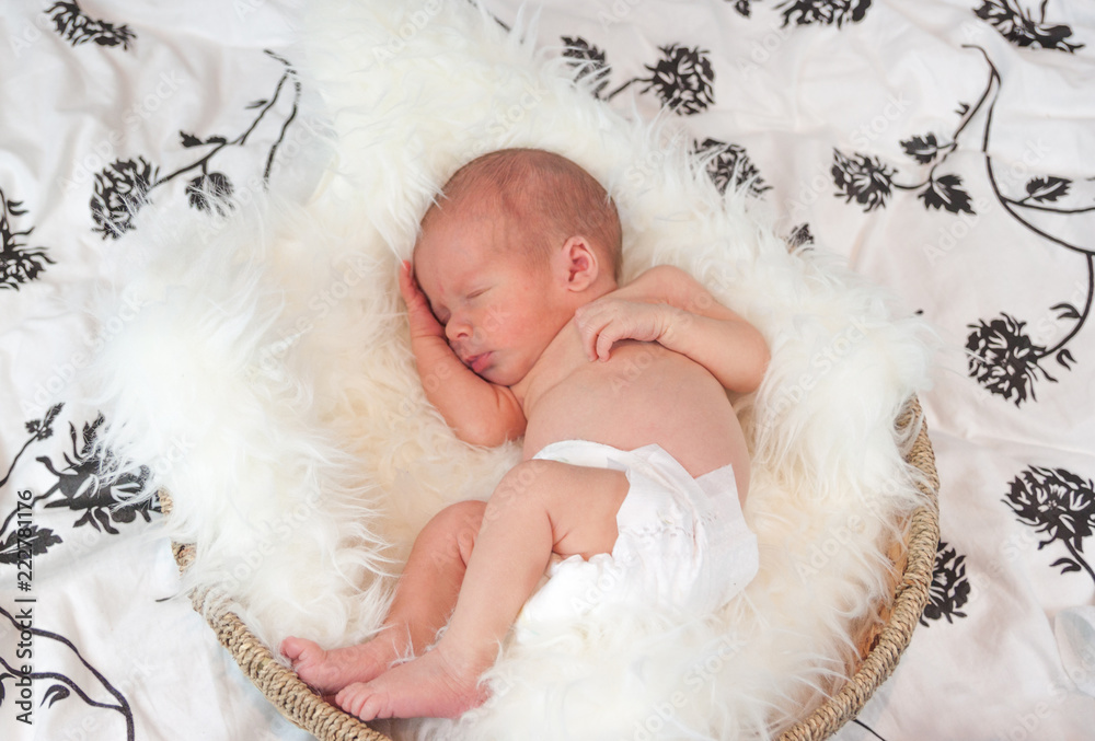Newborn Baby boy sleeping