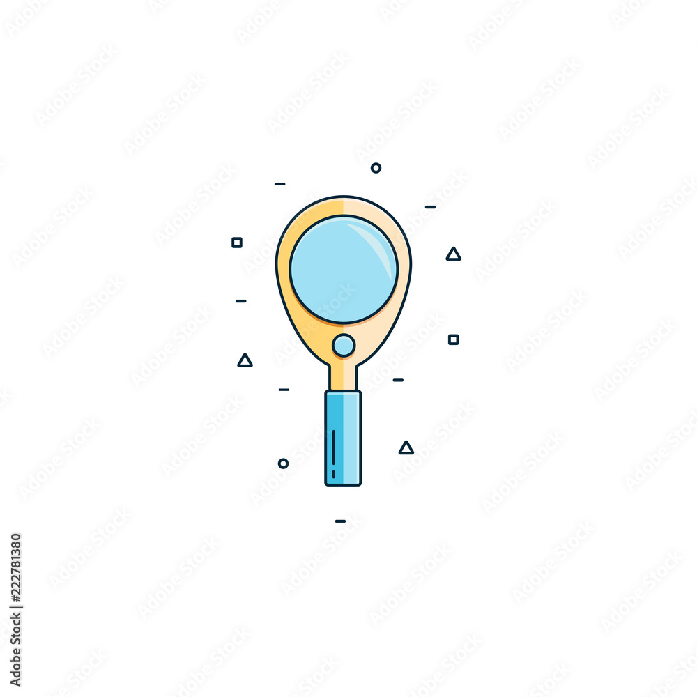 Cartoon, lens, loupe icon